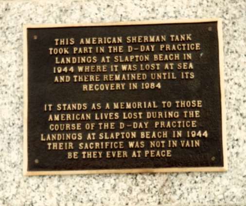 Memorial plaque to the fallen American soldiers.