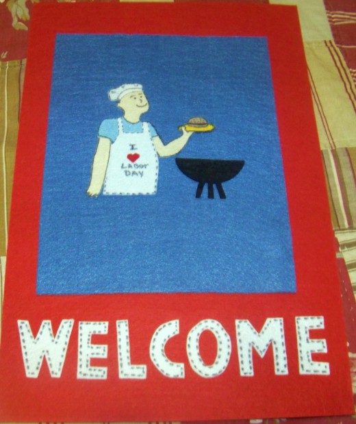 Labor Day Door Sign