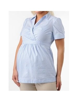 Motherhood Maternity: Short Sleeve Faux Wrap Maternity Shirt