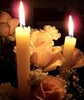 Candle lit meal
