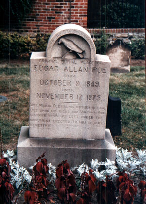 Poe's first grave, where his body was laid after he died.  