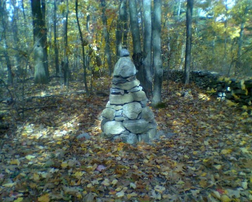 Stone Pillar in the woods