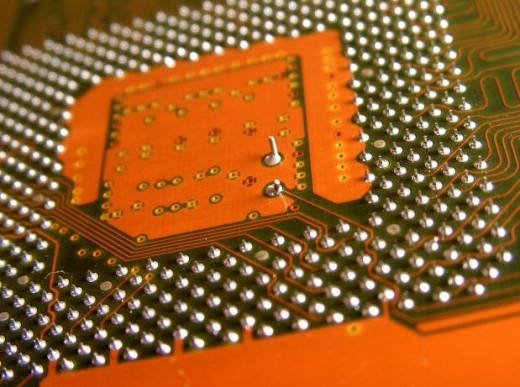 The computer processor is composed of a complex network of circuits that accomplish tasks sent by the computer user.