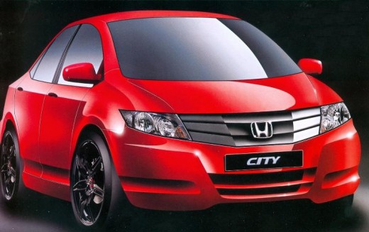New Honda City I-vtec 2011 car model- Bright Red Color