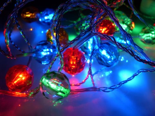 Crystal Multi Color LED String Lights; LED Christmas lights; Indoor/Outdoor party lights