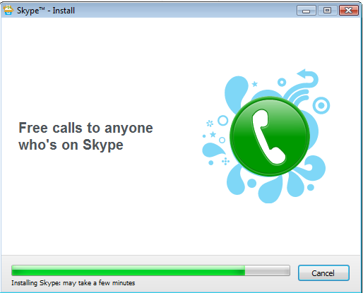 Diagram 8. Skype's installation in progress