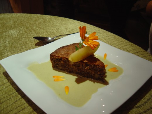 The food is beautifully presented