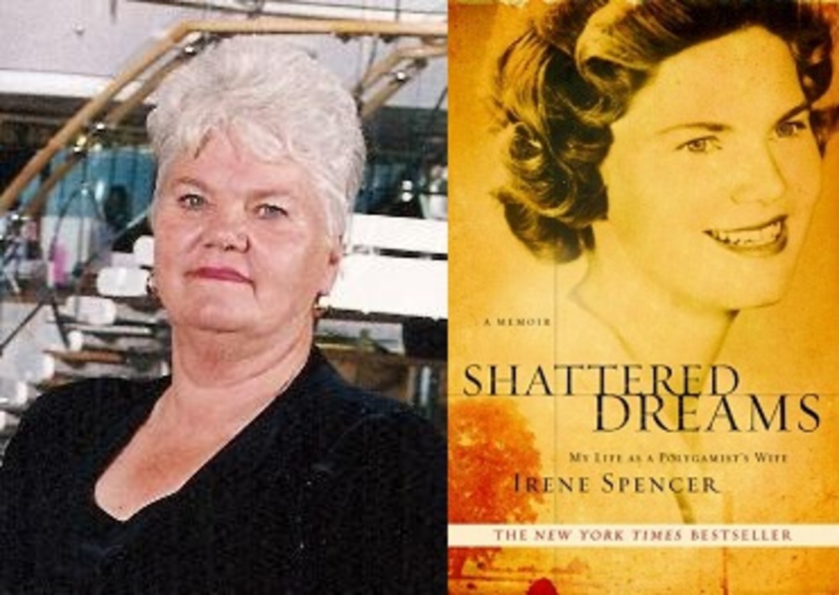 Left: Author Irene Spencer Right: Cover of Shattered Dreams