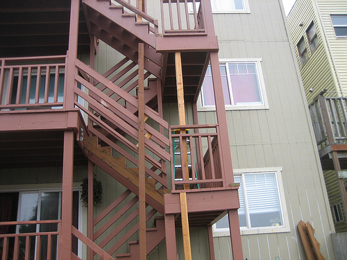 Sample of Repairing dry rot | wood rotted deck - where needed, new stringers and posts