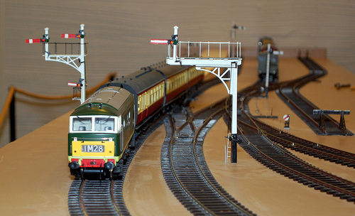 O scale model train