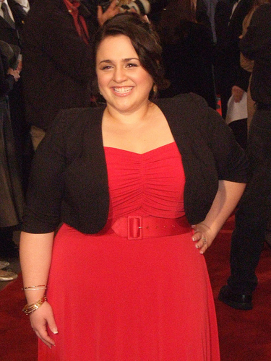 A little cardigan on top to conceal flabby arms like Nikki Blonsky 