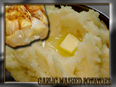 Mashed potaoes with a flare of sweet garlic