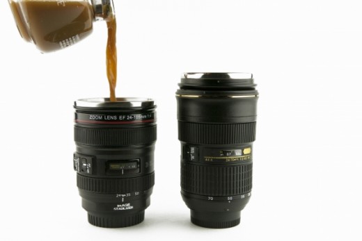 Camera lens mug