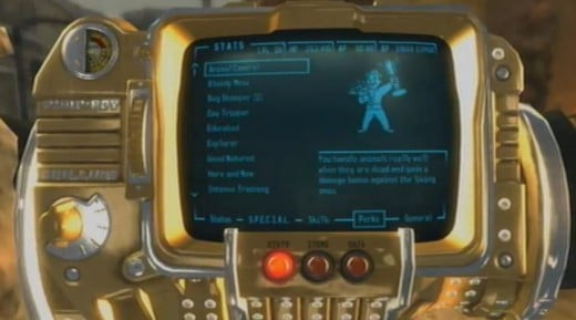 One of the hidden goodies in Fallout New Vegas is the Pimp Boy 3 Billion.  It's an upgrade Pip Boy, and it's totally Vegas.  