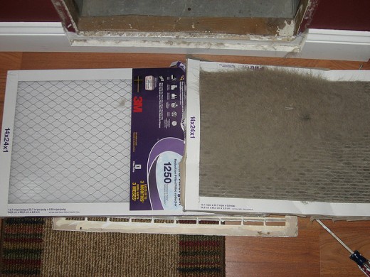 An air filter used in the HVAC systems