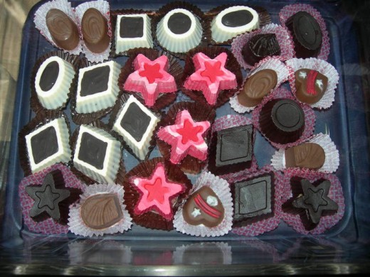 assorted sugar-free homemade chocolates