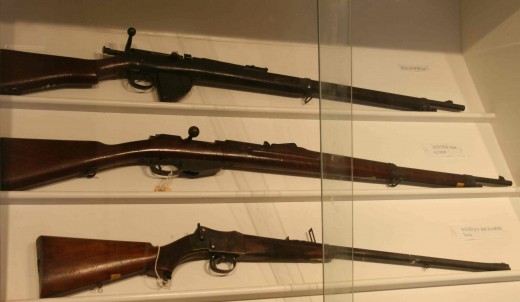 Some of the weapons on display in the Central Magazine