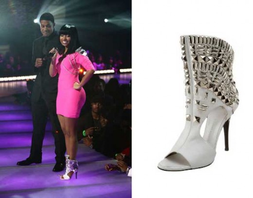 Nicki Minaj is rocking Giuseppe's peep-toe booties