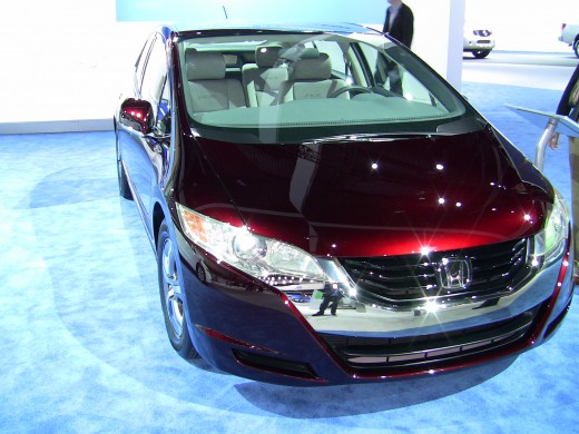 Honda's rare Clarity model powered with a hydrogen fuel cell.