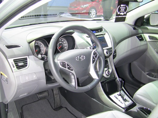 The stylish dash of the new 2011 Elantra