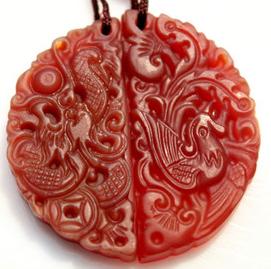 Carnelian Jewelry - Carved Amulet