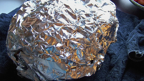 A foil shield will keep your turkey's skin from burning during the roasting process.