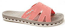 open toe spa slippers in coral