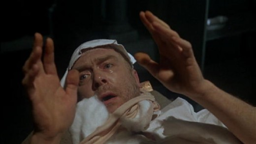 The creature awakes in Frankenstein Must Be Destroyed