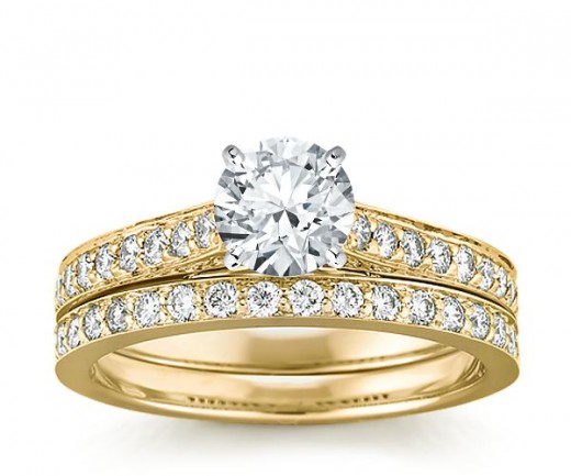 Beautiful yellow gold engagement ring