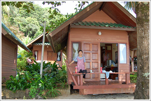 The beach huts we stayed in