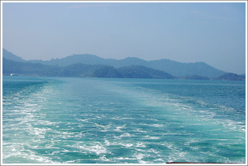 Looking back at Koh Chang from the ferry