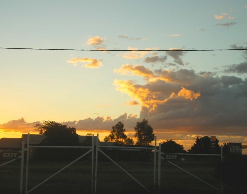 Sunset in Camooweal - 12 hours and 300kms after sunrise in Cloncurry. 
