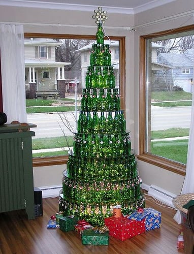 Beautiful Beer Bottle Christmas Tree by Yummies 4 Tummies, on Flickr