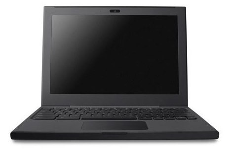 The google laptop showing its 12.1 inch screen.