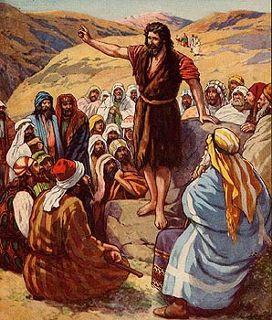 Jesus teaching the crowd