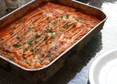 Lasagna is a great economical meal for large family gatherings