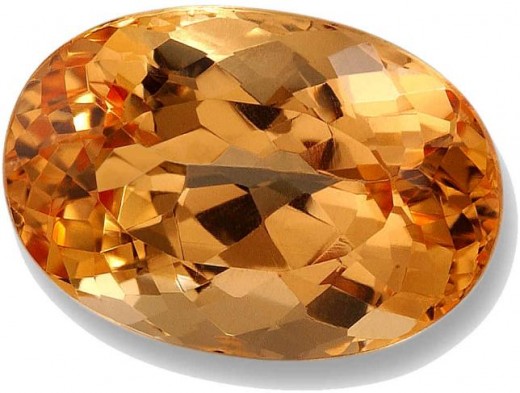 Orange Yellow Oval Cut Topaz