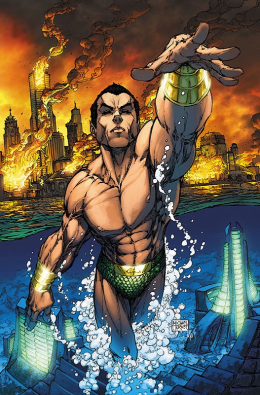 Cover art for Sub-Mariner #1 by Michael Turner (2007).