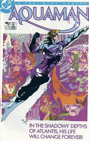 Deep blue camouflage custome. Aquaman (Vol.2) #1. Feb. 1986 by Craig Hamilton.