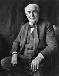 Thomas Edison.  Stolid scientist who lacked Tesla's brilliant mind