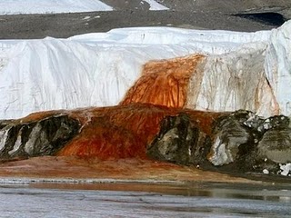 It really does look like blood spewing out of the edge of the Talyor Galcier in Antarctica