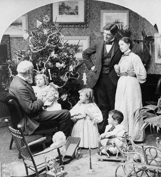 Grandpa's visit Christmas morning. Griffith & Griffith, c1897.