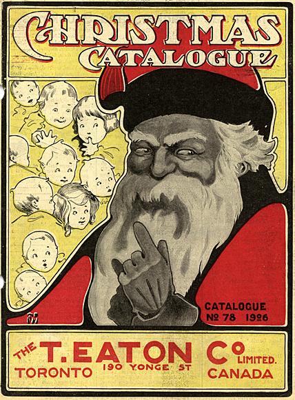 Cover of the Eaton's department store Christmas catalogue for 1906, showing an image of Santa Claus.