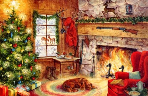 Painting: Christmas at Home