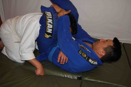 An example of the Triangle Choke, popular in BJJ.