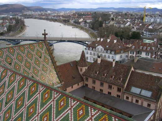 The City of Basel, and the Rhine, from the Minster