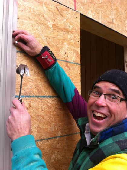 James with his magnetic wrist "tool".