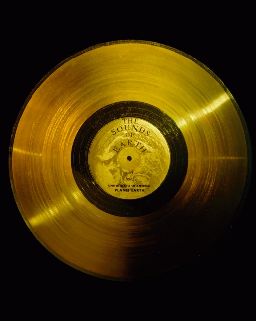 "The Sounds Of Earth", the gold-plated record that is now in interstellar space.