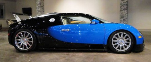 2008 Bugatti Veyron - Two Tone BLUE & Black OVER Light Tan & Dark Navy Interior