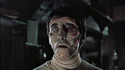 Christopher Lee as the Creature in The Curse of Frankenstein (1957)